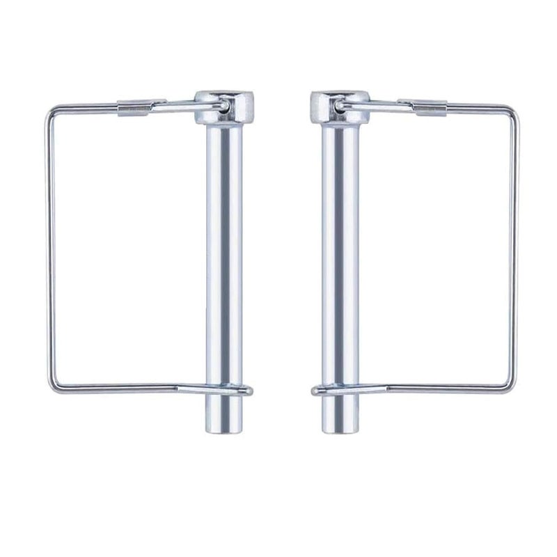 Truleego 3/8" x 3-5/32" Trailer Hitch Pin 2 Pack, Heavy Duty Carbon Steel Hitch Locking Pins, Zinc Plated Rust-Resistant Coupler Pins for Utility Trailer, RV, Boat, Lawn Tractor, Farm Equipment - Image 1